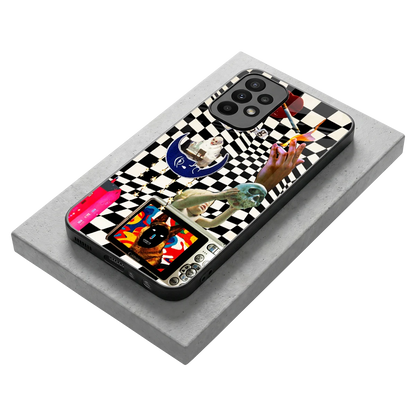 Dark Trip stylish phone case for samsung galaxy a23 | glossy glass and slim fit