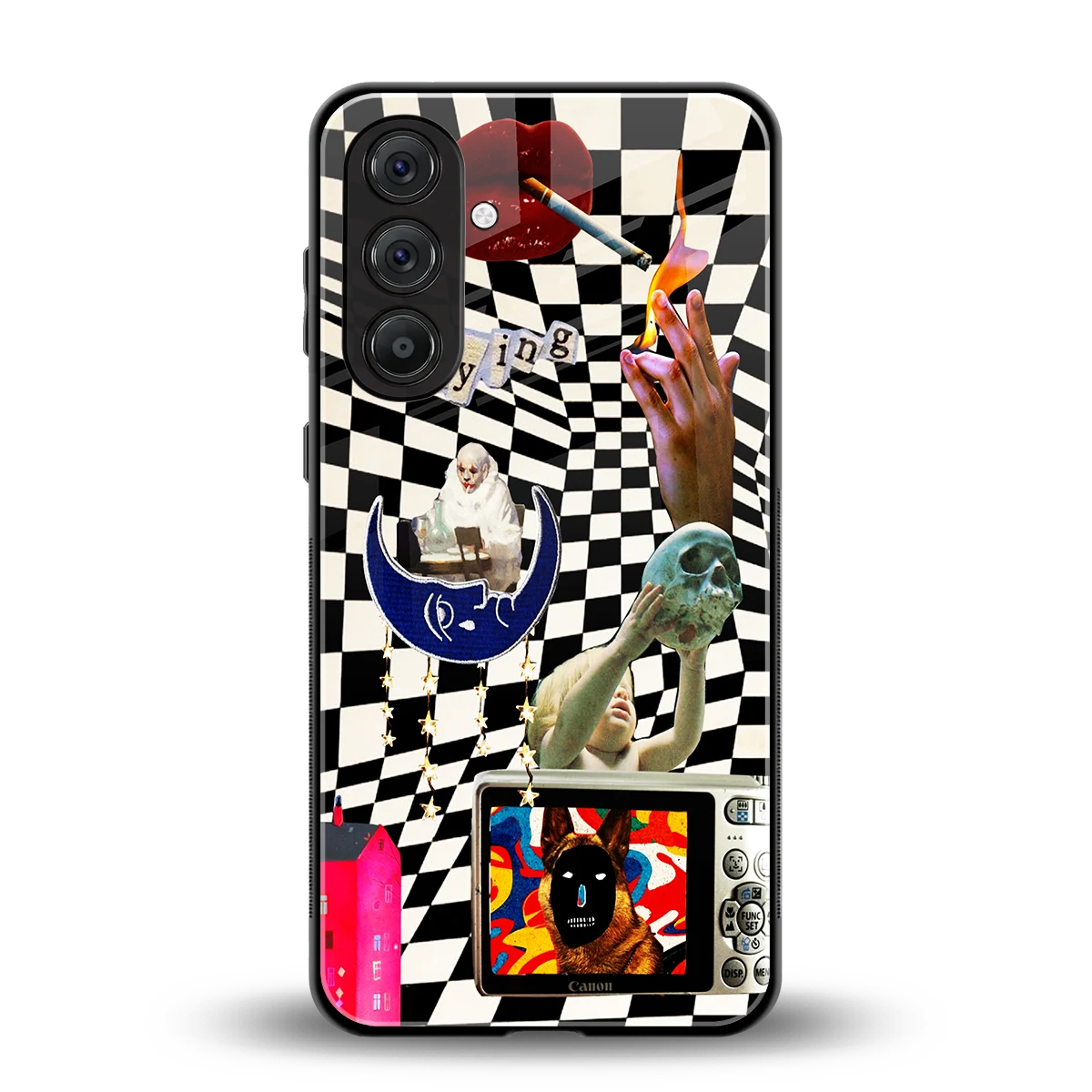 Dark Trip back phone cover | glass case for samsung galaxy m36 5g