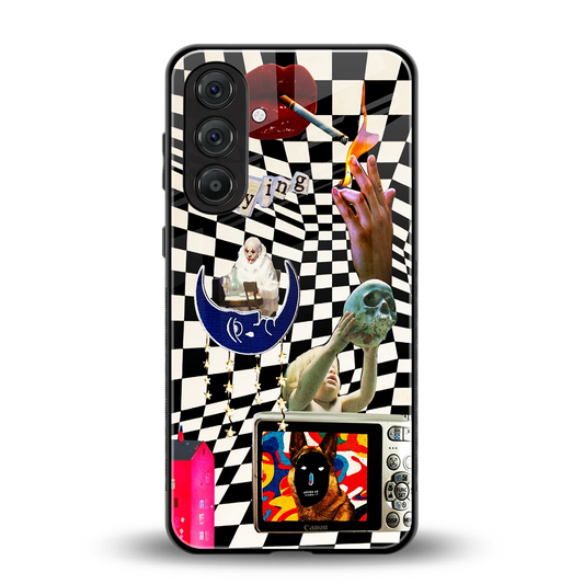 Dark Trip back phone cover | glass case for samsung galaxy m36 5g