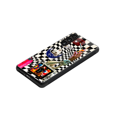 Dark Trip stylish phone case for samsung galaxy a56 5g | glossy glass and slim fit