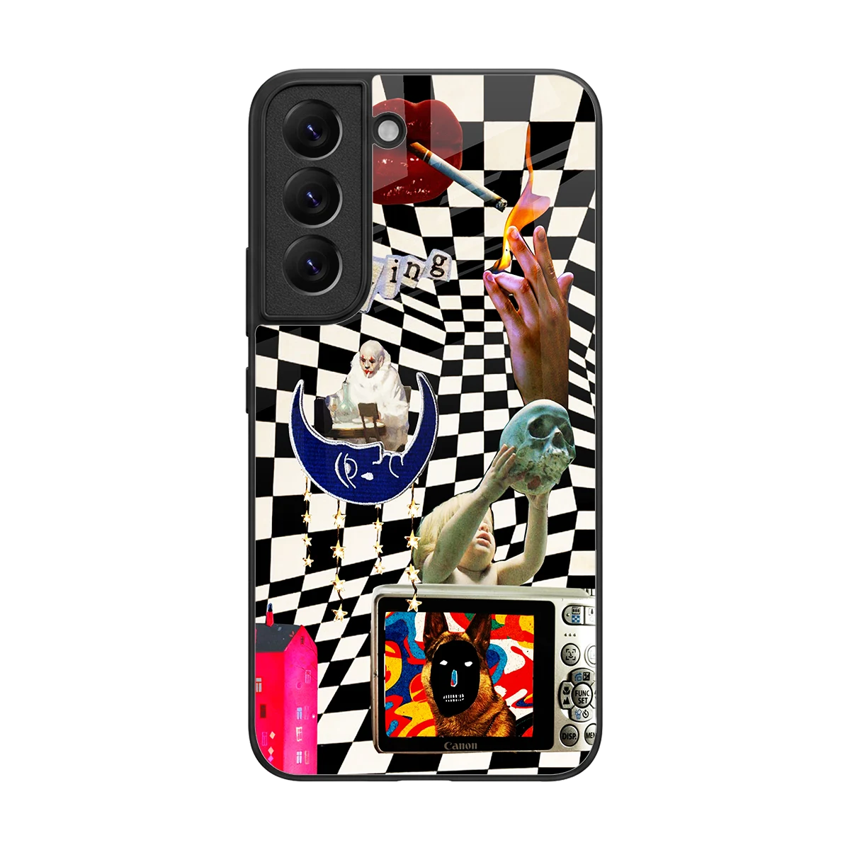 Dark Trip back phone cover | glass case for samsung galaxy s22