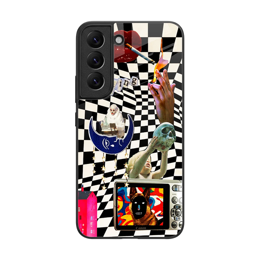 Dark Trip back phone cover | glass case for samsung galaxy s22