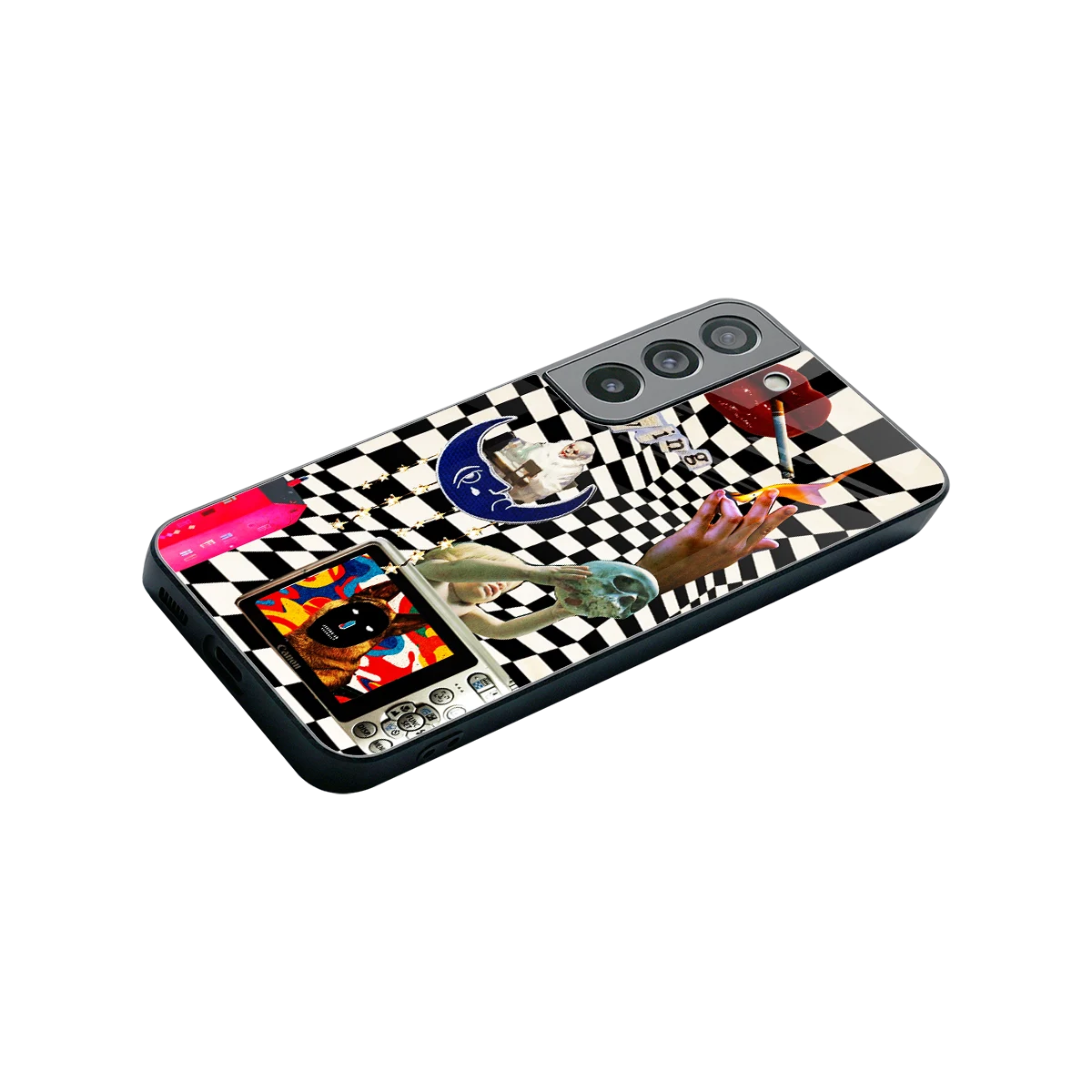 Dark Trip stylish phone case for samsung galaxy s22 | glossy glass and slim fit