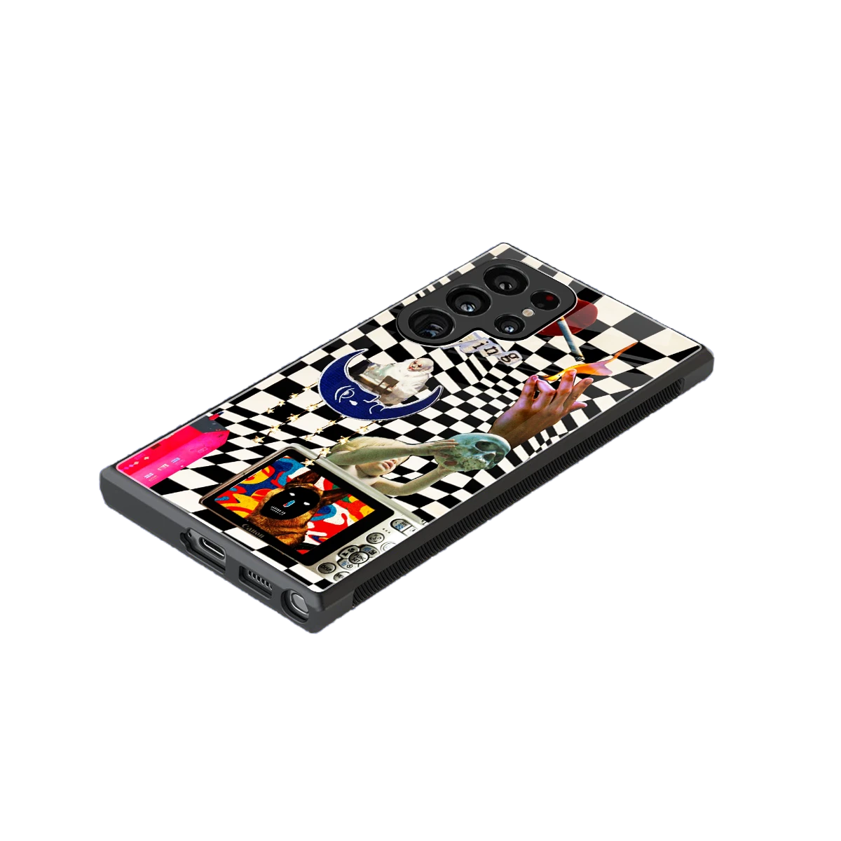 Dark Trip stylish phone case for samsung galaxy s24 ultra | glossy glass and slim fit