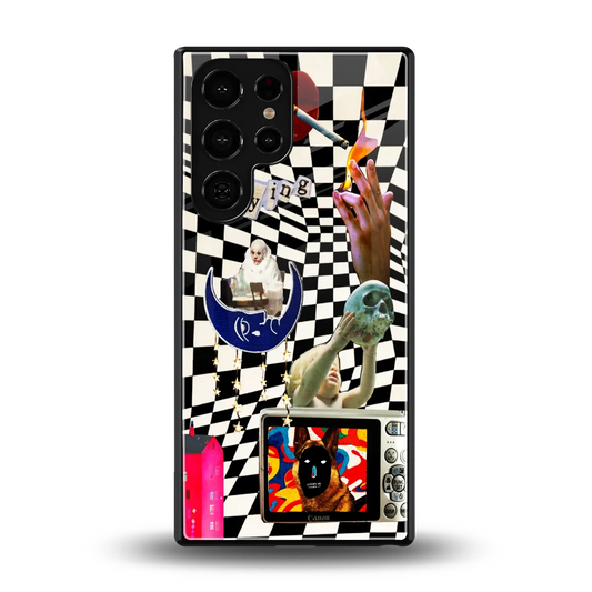Dark Trip back phone cover | glass case for samsung galaxy s25 ultra