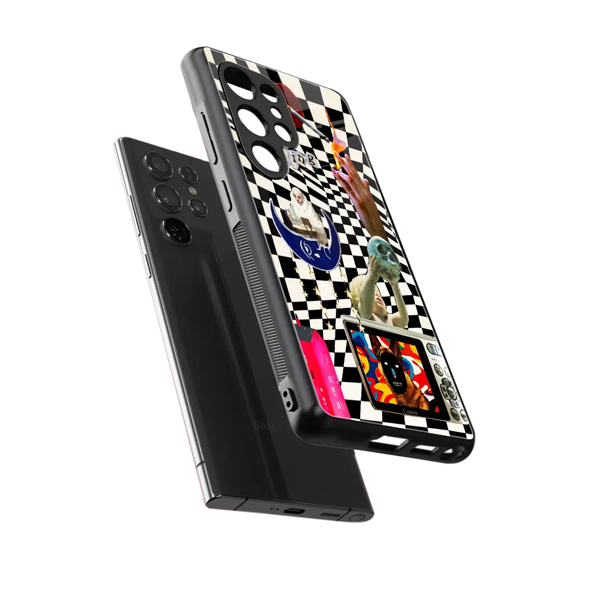 Dark Trip sleek samsung galaxy s25 ultra cover with tempered glass back and TPU edges