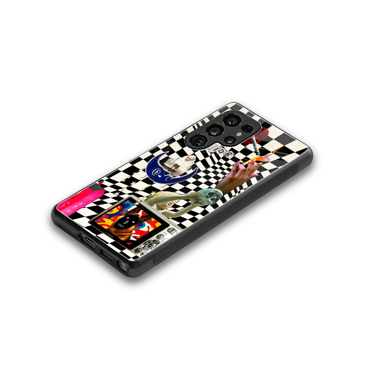 Dark Trip stylish phone case for samsung galaxy s26 ultra | glossy glass and slim fit