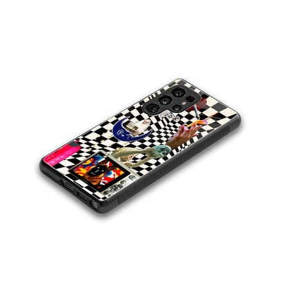 Dark Trip stylish phone case for samsung galaxy s26 ultra | glossy glass and slim fit