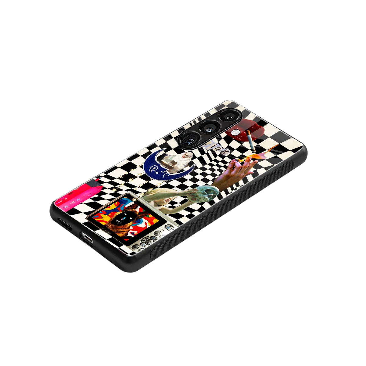Dark Trip stylish phone case for samsung galaxy s25 | glossy glass and slim fit