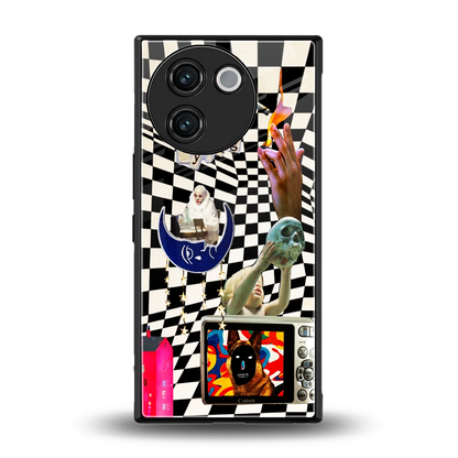 Dark Trip back phone cover | glass case for vivo v30e