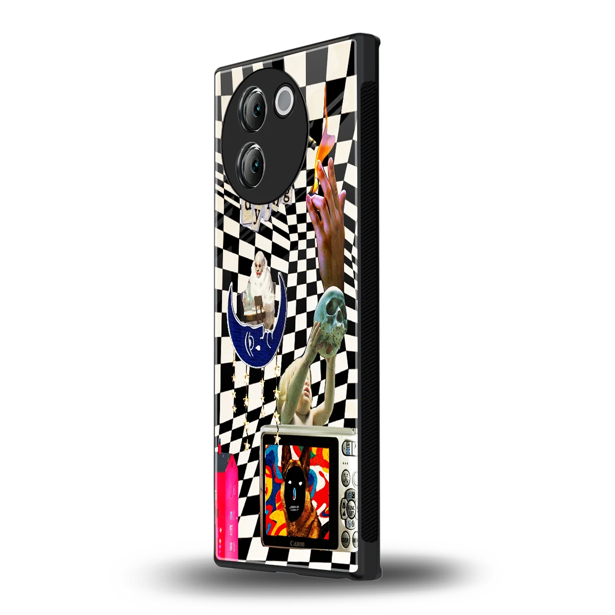 Dark Trip vivo v30e mobile cover | shockproof glass phone case