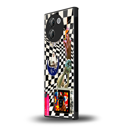 Dark Trip vivo v30e mobile cover | shockproof glass phone case