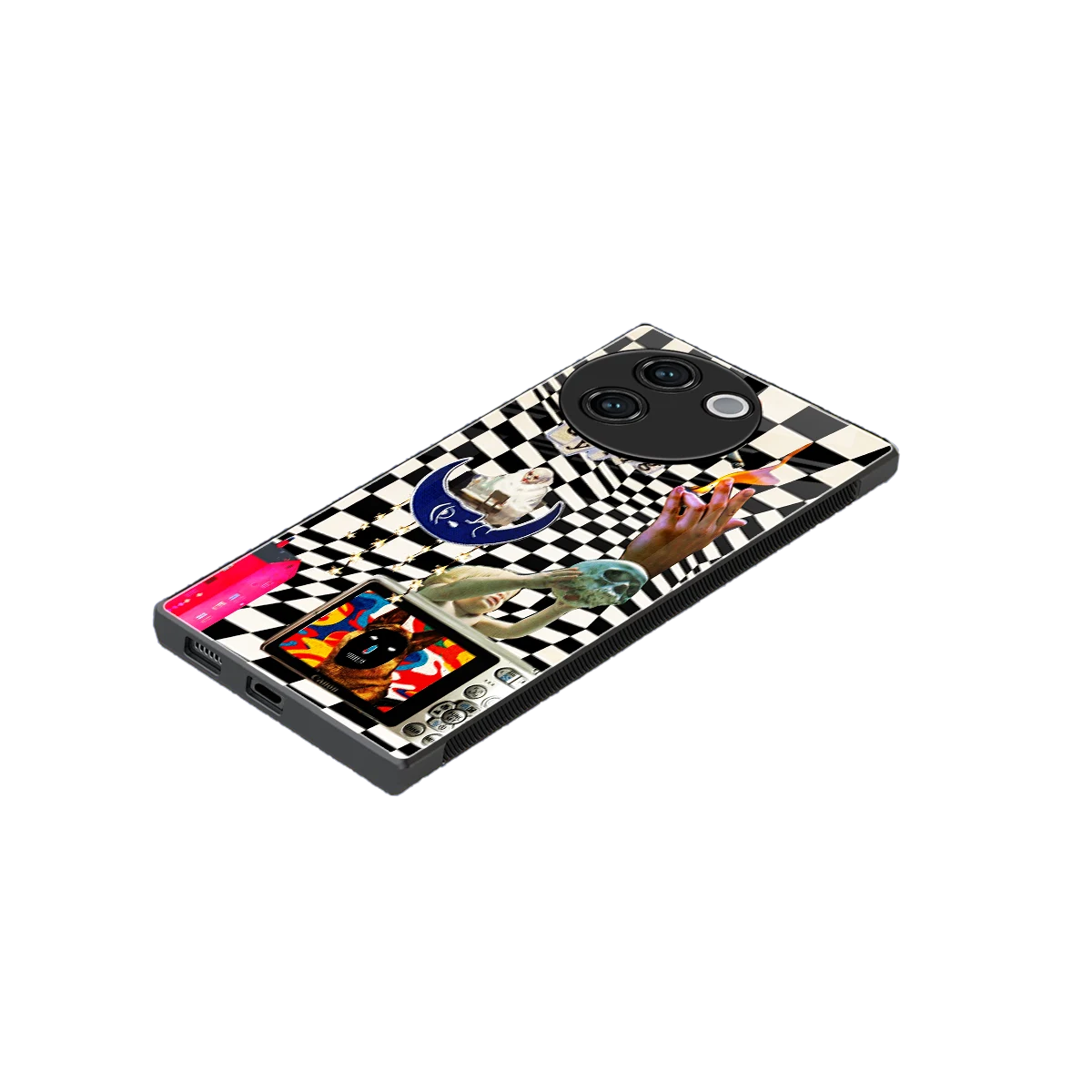 Dark Trip stylish phone case for vivo v30e | glossy glass and slim fit