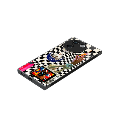 Dark Trip stylish phone case for vivo v30e | glossy glass and slim fit