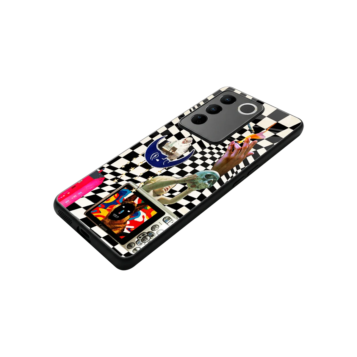 Dark Trip stylish phone case for vivo v27 5g | glossy glass and slim fit