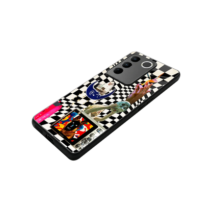 Dark Trip stylish phone case for vivo v27 5g | glossy glass and slim fit