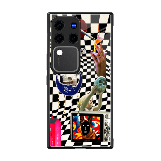 Dark Trip back phone cover | glass case forvivo v30 pro