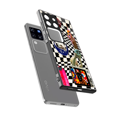 Dark Trip sleekvivo v30 pro cover with tempered glass back and TPU edges