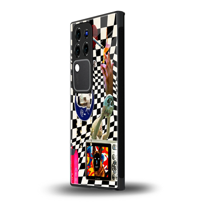 Dark Tripvivo v30 pro mobile cover | shockproof glass phone case