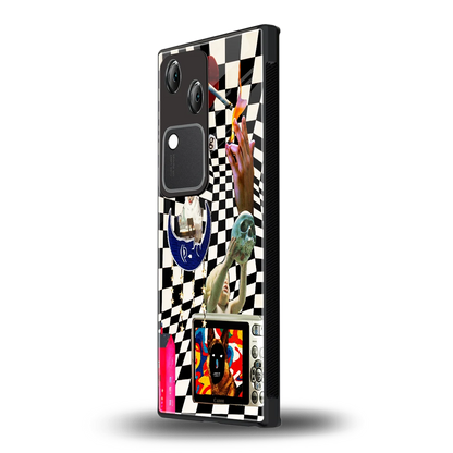 Dark Trip vivo v30 mobile cover | shockproof glass phone case