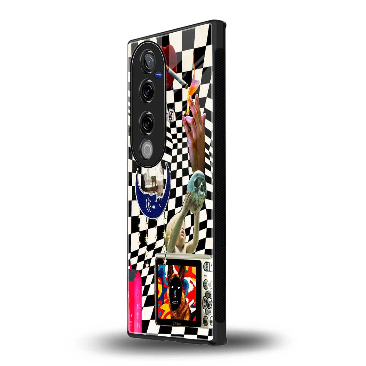 Dark Trip vivo v40 pro mobile cover | shockproof glass phone case