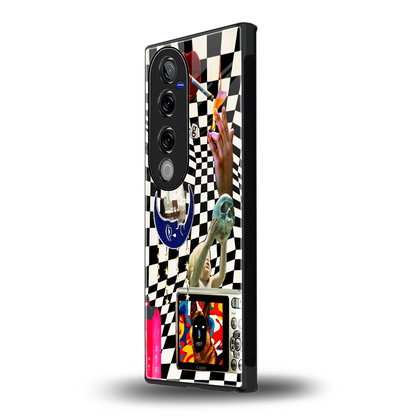 Dark Trip vivo v40 pro mobile cover | shockproof glass phone case