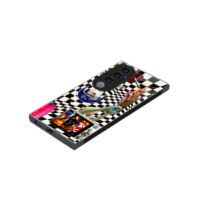 Dark Trip stylish phone case for vivo v40 pro | glossy glass and slim fit
