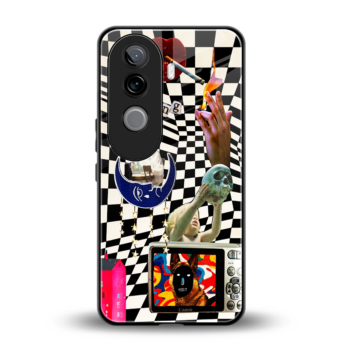 Dark Trip back phone cover | glass case for vivo v40e