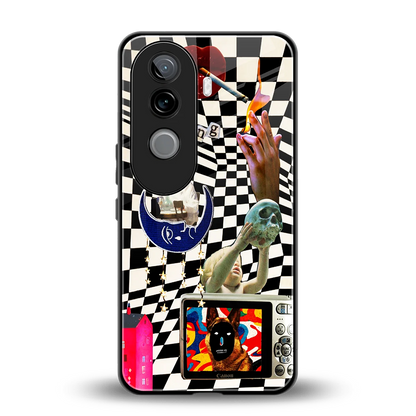 Dark Trip back phone cover | glass case for vivo v40e