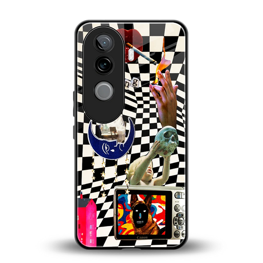 Dark Trip back phone cover | glass case for vivo v40e