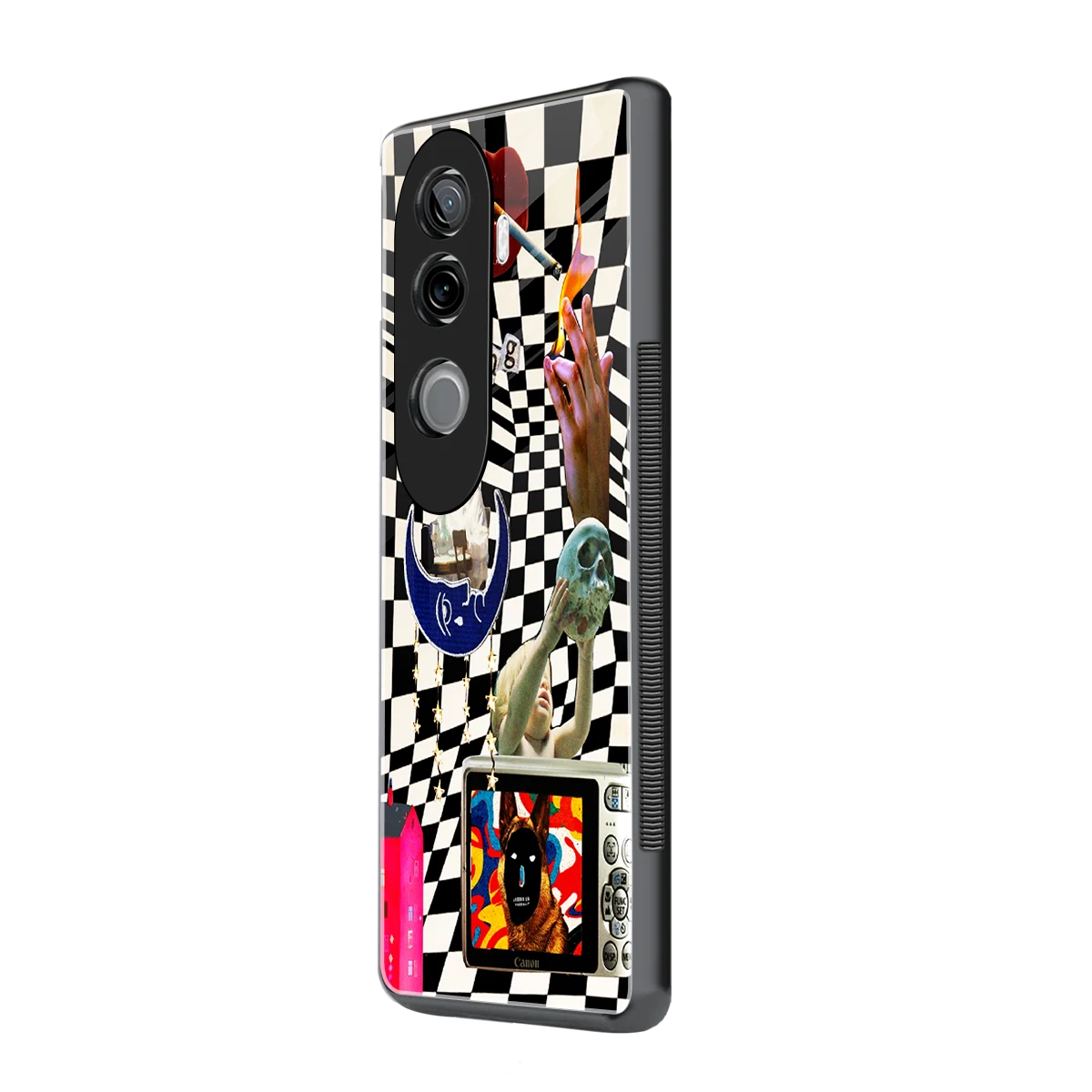 Dark Trip vivo v40e mobile cover | shockproof glass phone case