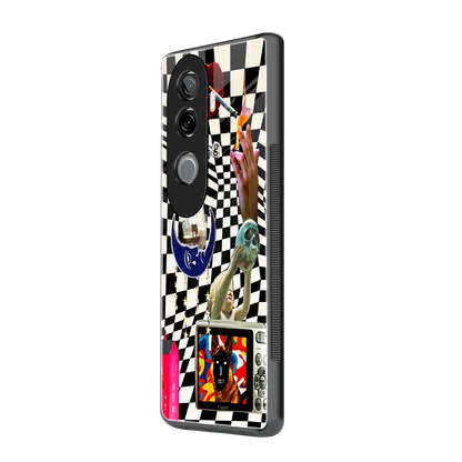 Dark Trip vivo v40e mobile cover | shockproof glass phone case