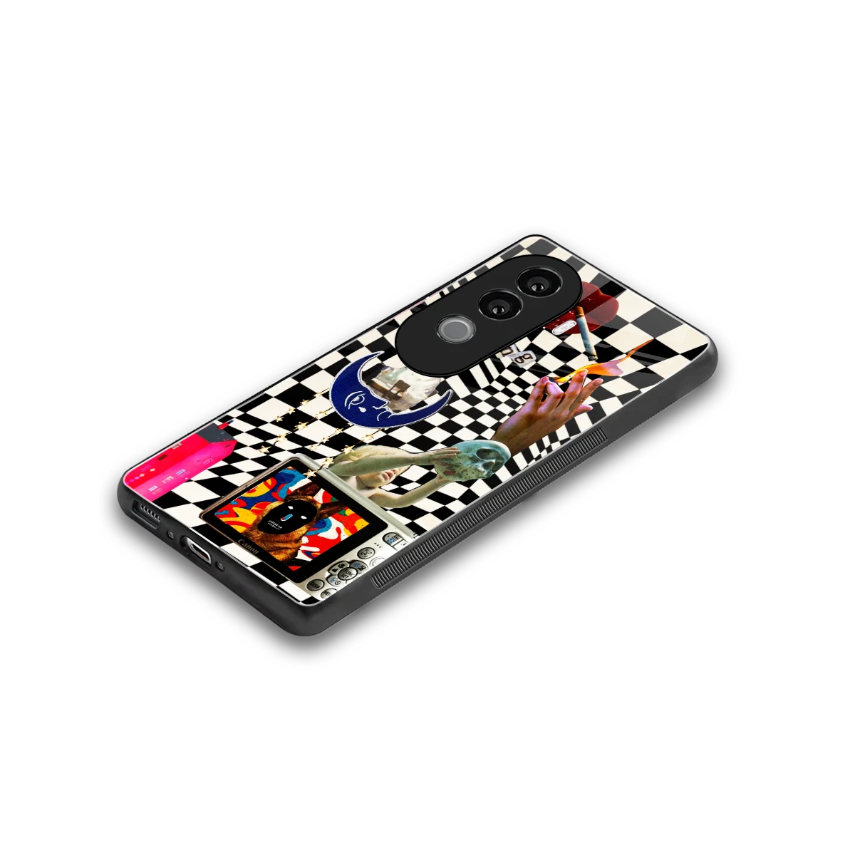 Dark Trip stylish phone case for vivo v40e | glossy glass and slim fit