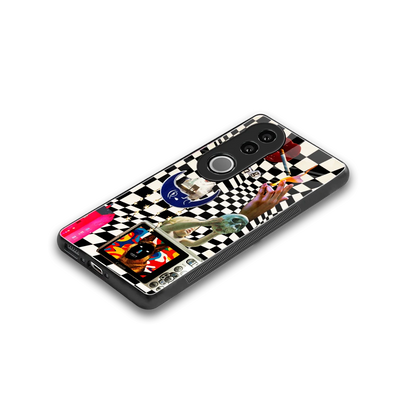 Dark Trip stylish phone case for vivo v50 | glossy glass and slim fit