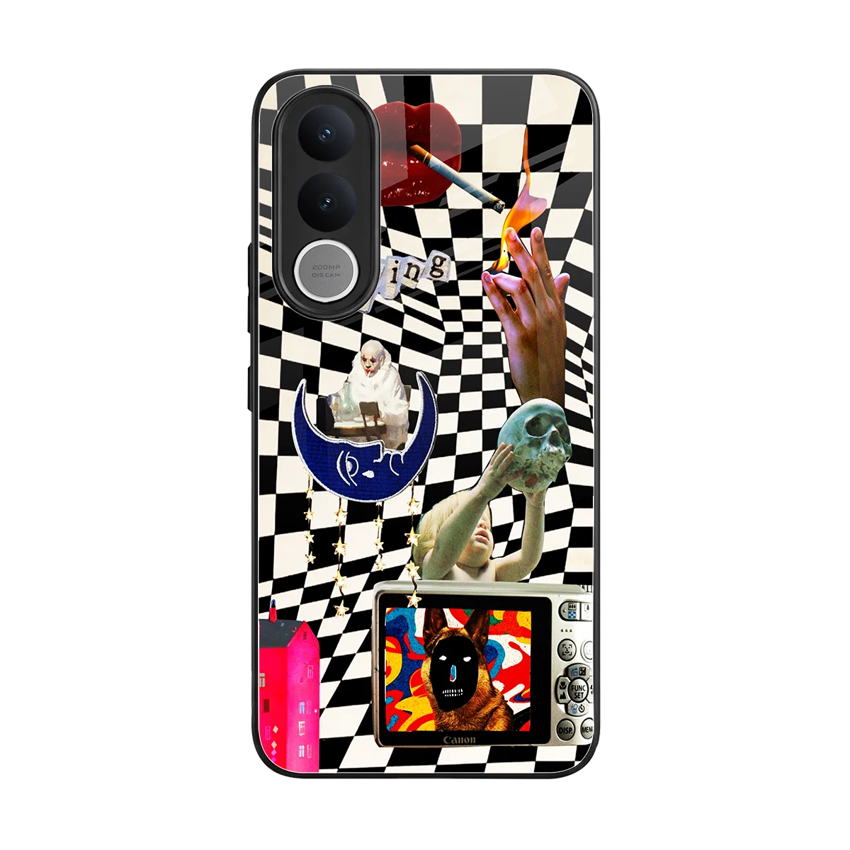 Dark Trip back phone cover | glass case for vivo v70 fe