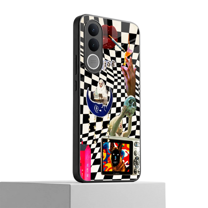 Dark Trip vivo v70 fe mobile cover | shockproof glass phone case