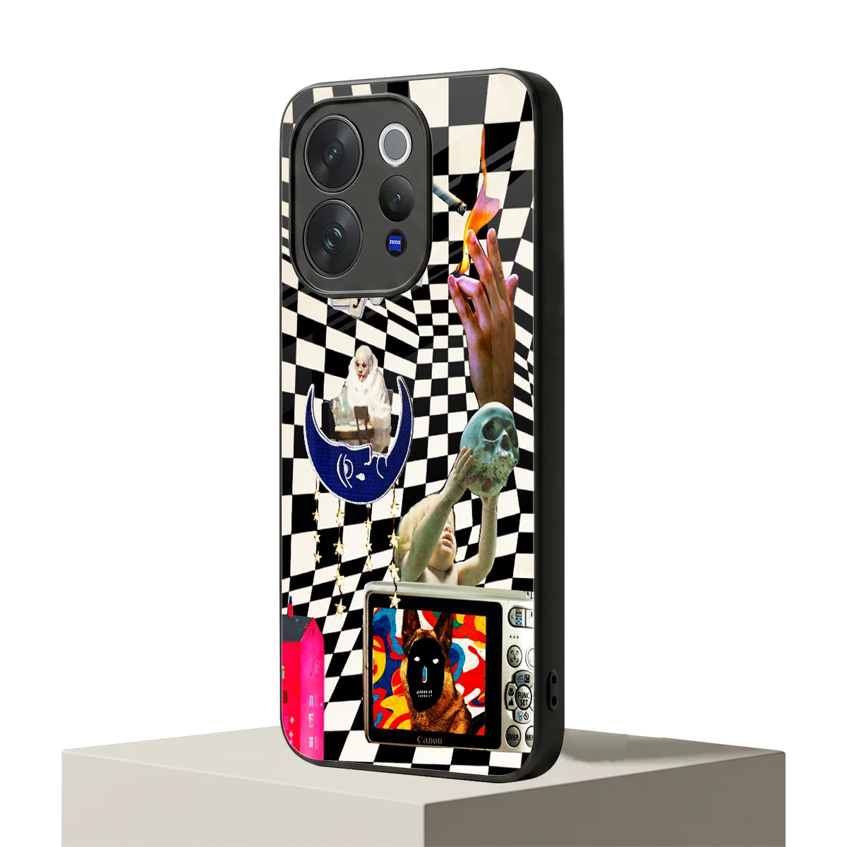 Dark Trip vivo v70 elite mobile cover | shockproof glass phone case