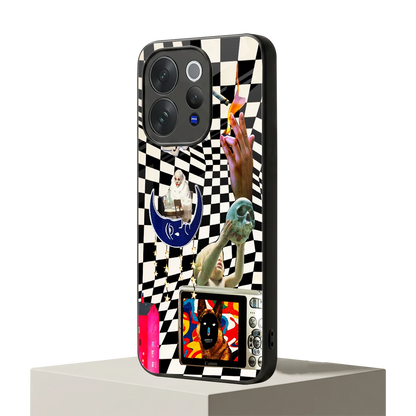 Dark Trip vivo v70 elite mobile cover | shockproof glass phone case