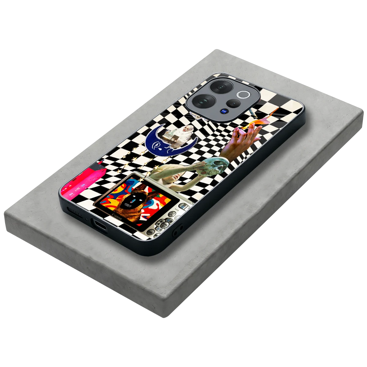 Dark Trip stylish phone case for vivo v70 elite | glossy glass and slim fit