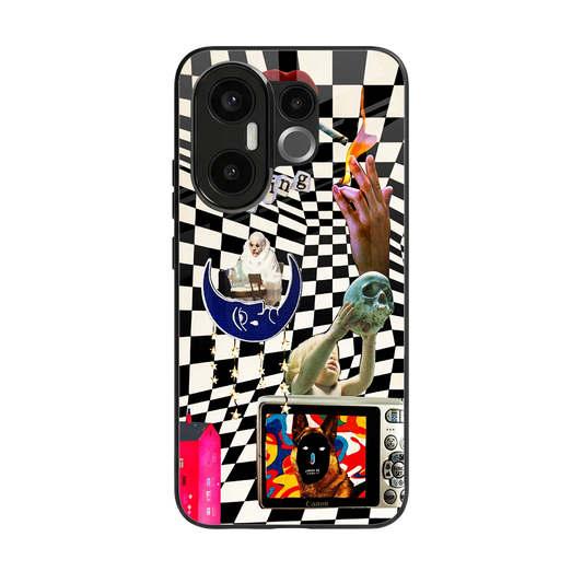 Dark Trip back phone cover | glass case for vivo x200 fe