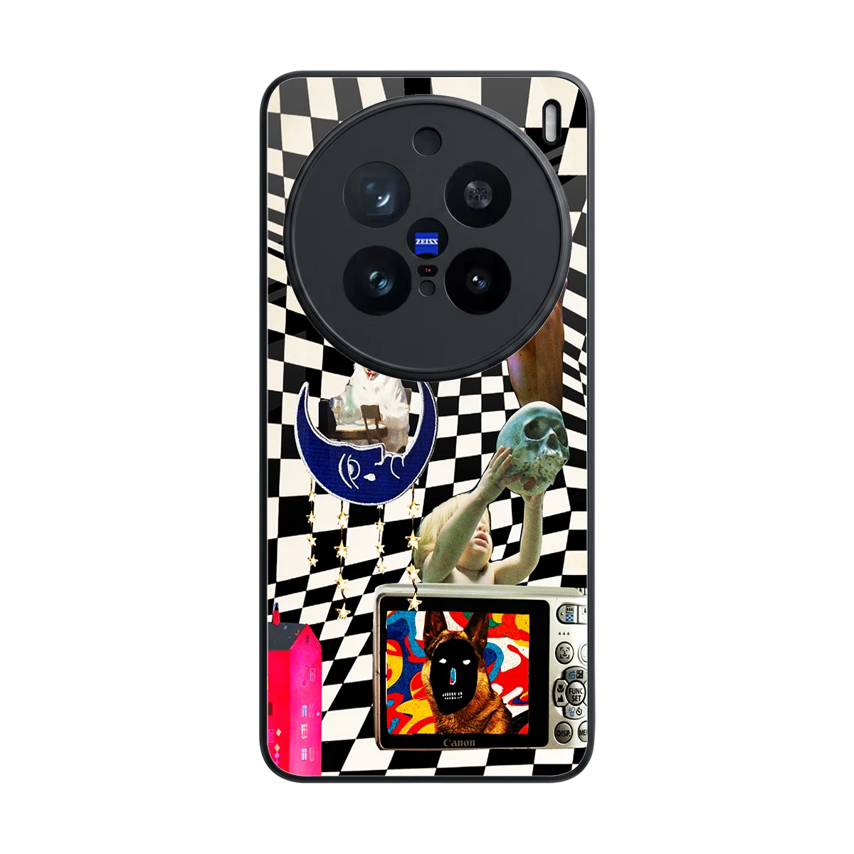 Dark Trip back phone cover | glass case for vivo x200 pro