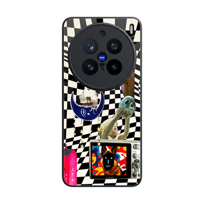 Dark Trip back phone cover | glass case for vivo x200 pro