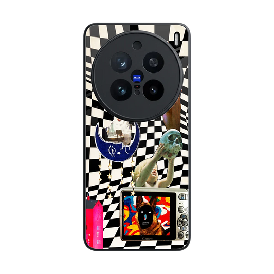 Dark Trip back phone cover | glass case for vivo x200 pro