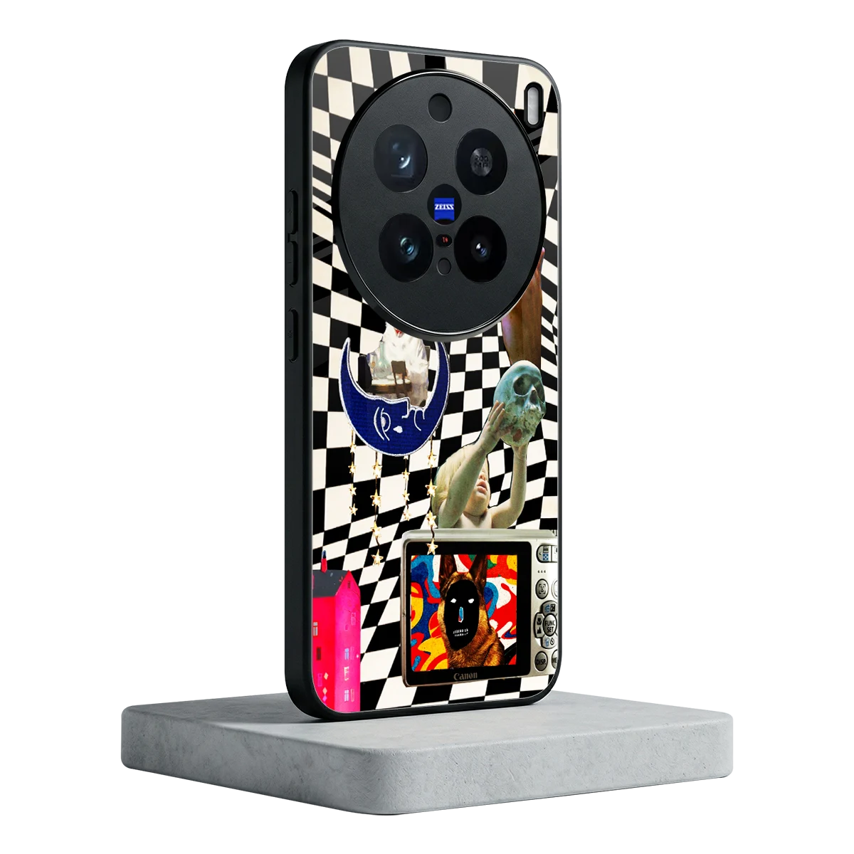Dark Trip vivo x200 pro mobile cover | shockproof glass phone case