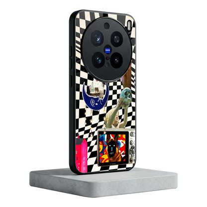 Dark Trip vivo x200 pro mobile cover | shockproof glass phone case