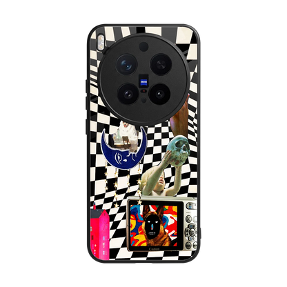 Dark Trip back phone cover | glass case for vivo x300 pro