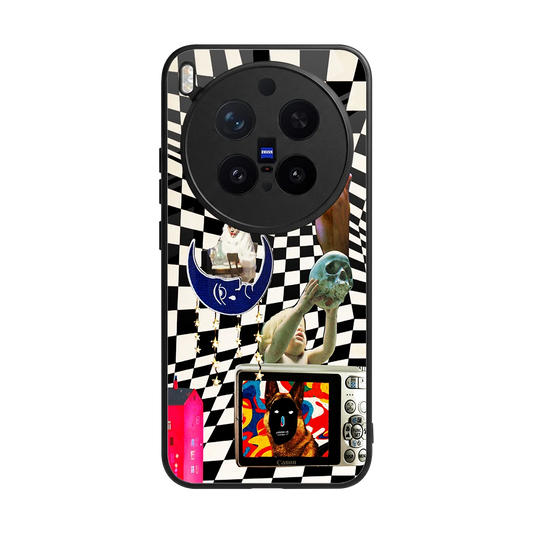 Dark Trip back phone cover | glass case for vivo x300 pro