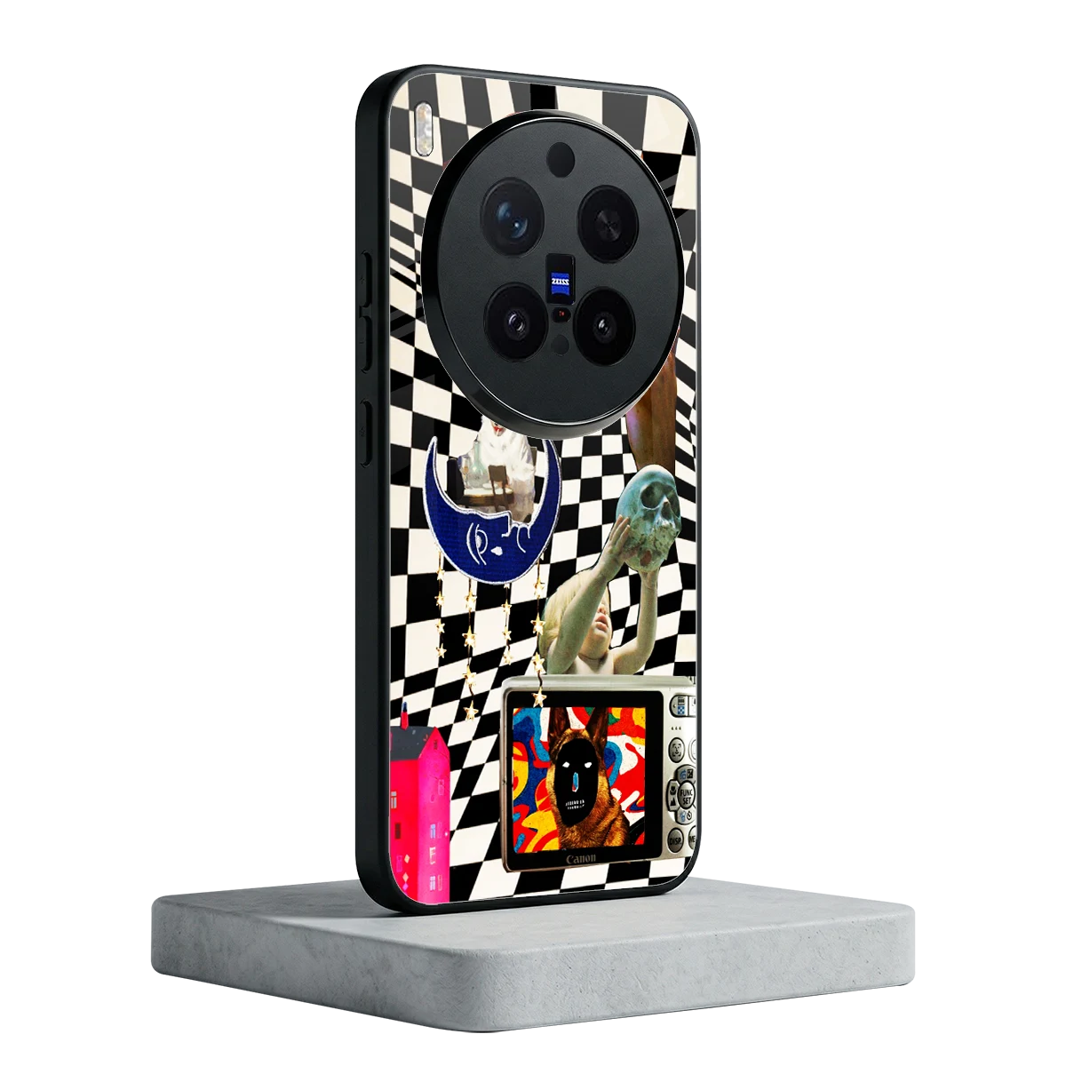 Dark Trip vivo x300 pro mobile cover | shockproof glass phone case