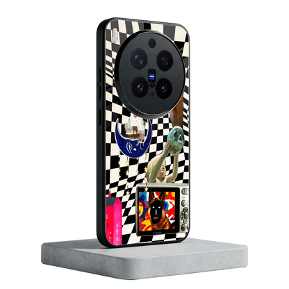 Dark Trip vivo x300 pro mobile cover | shockproof glass phone case