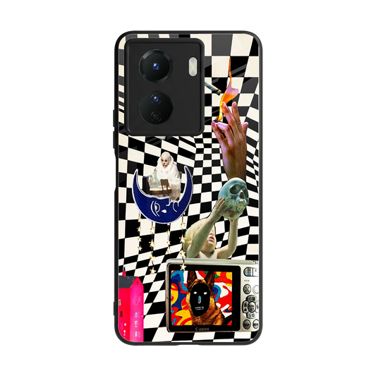 Dark Trip back phone cover | glass case for vivo y16